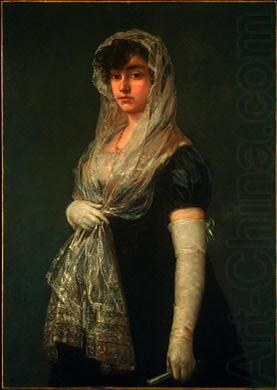 Joven dama con mantilla y basquina, Francisco de Goya